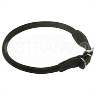 Halsb�nd Nubukl�der rundsyet 60 cm Sort